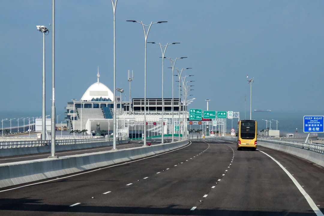 Hong Kong-Zhuhai-Macau Bridge near Hong Kong-Guangdong border
